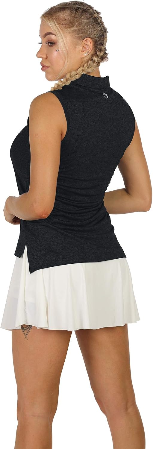 icyzone Women's Golf Sleeveless Polo Shirts Tennis Tank Tops Athletic T-Shirts
