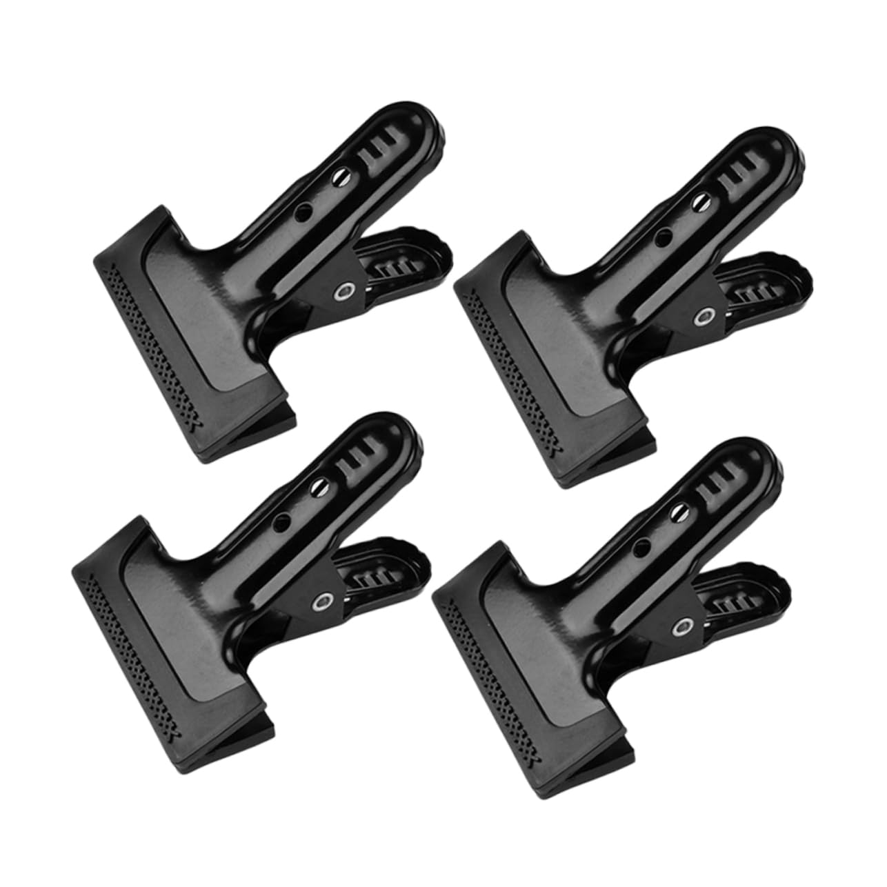SEWACC Backdrop Clamps 4pcs Retaining Clips for Backdrop Stand Photo Backdrop Clips Quick Release Clamps Black