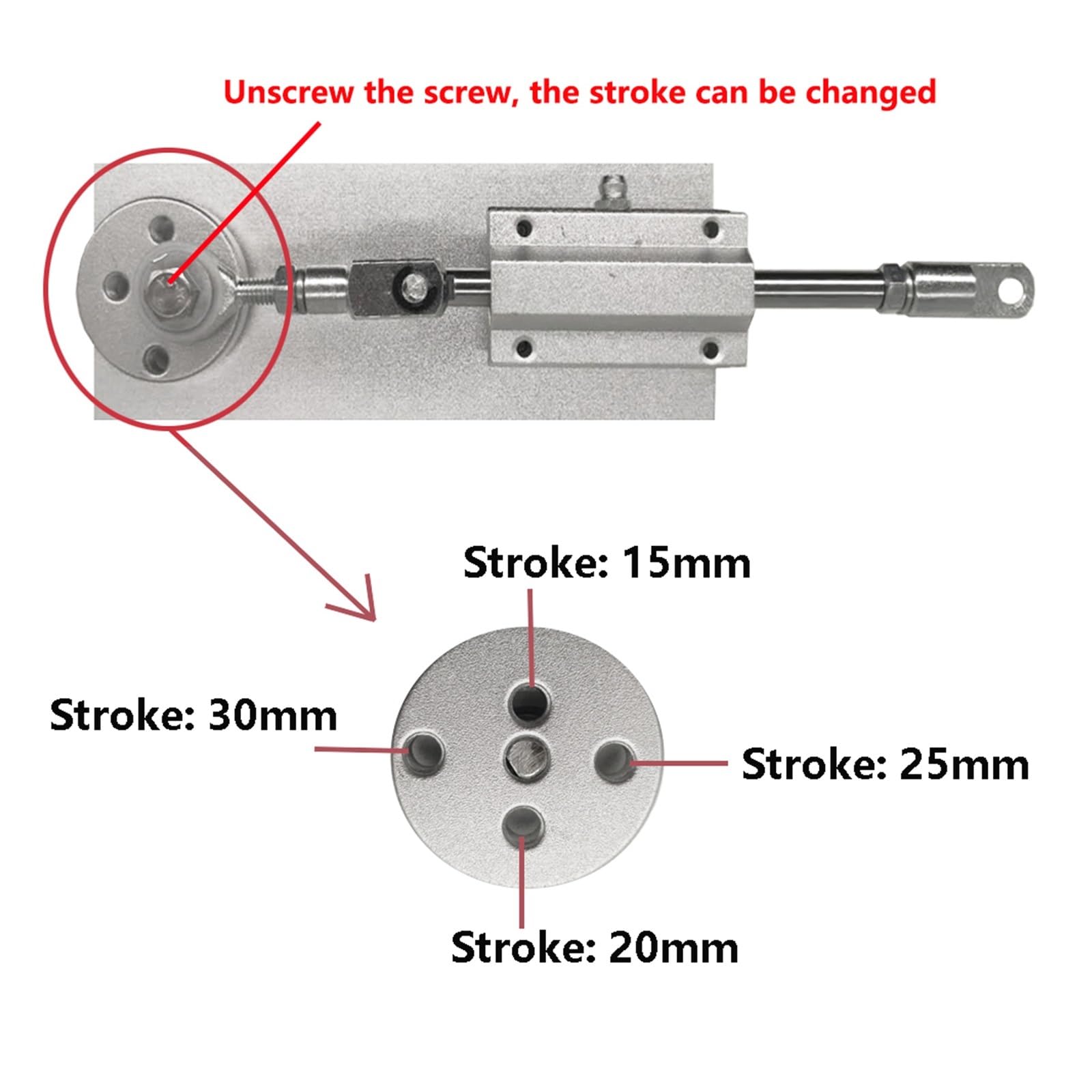 Linearantrieb, DC 12V Hubkolben-Linearmotor + Drehzahlregelung Netzteil DIY Untersetzungsmotor Gleichstrom-Linearmotor Teleskop-Linearantrieb(15rpm)