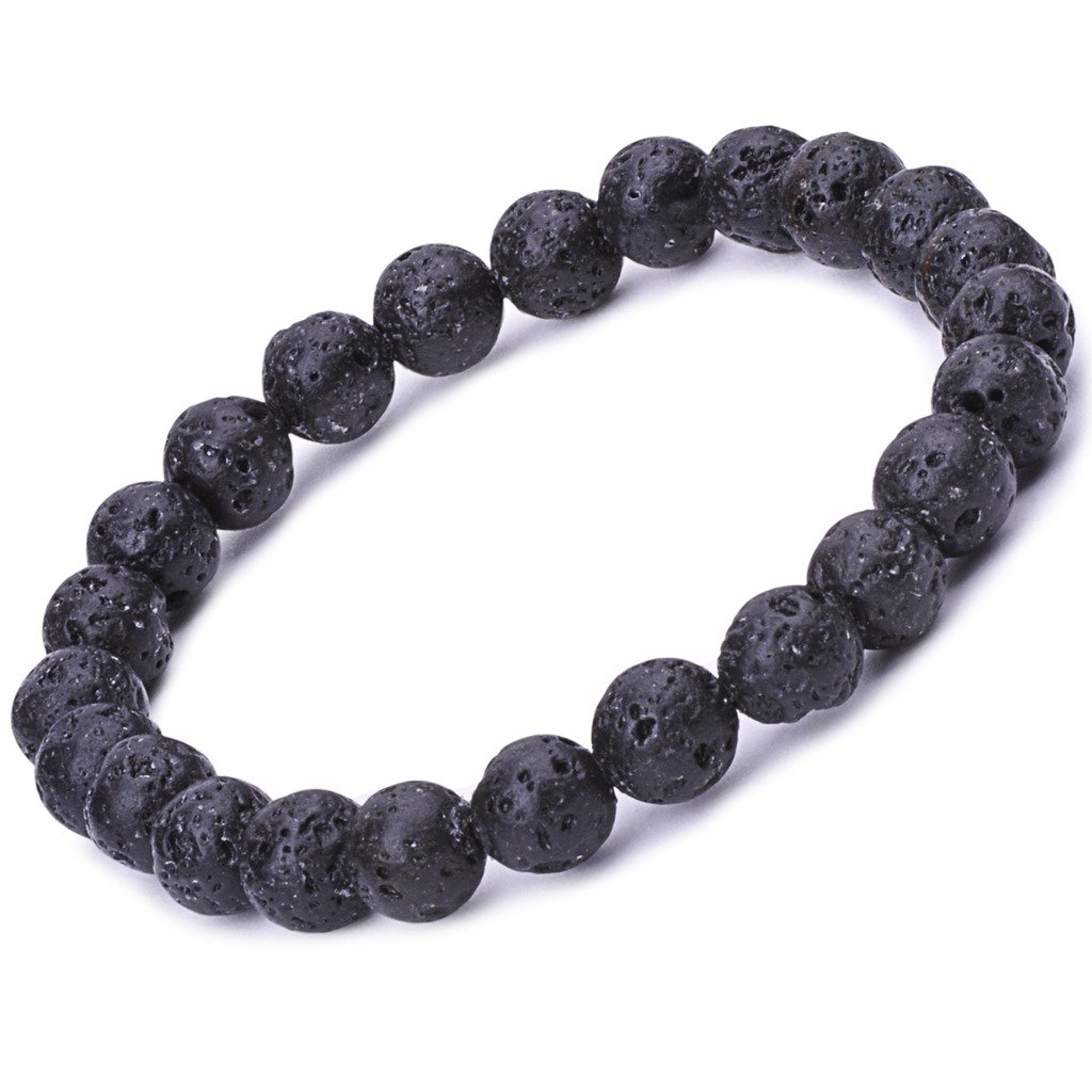 Unendlich UPulsera Budista de la Marca Infinite U, elástica, con Perlas de 9 mm, para Terapia, Yoga o meditación