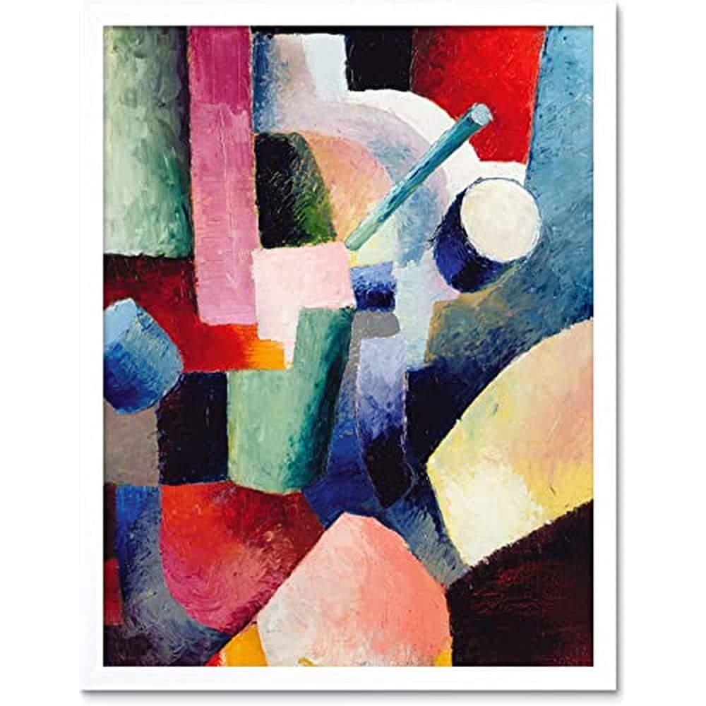 August Macke Colored Composition Of Forms 1914 Unframed Wall Art Print Poster Home Decor Premium