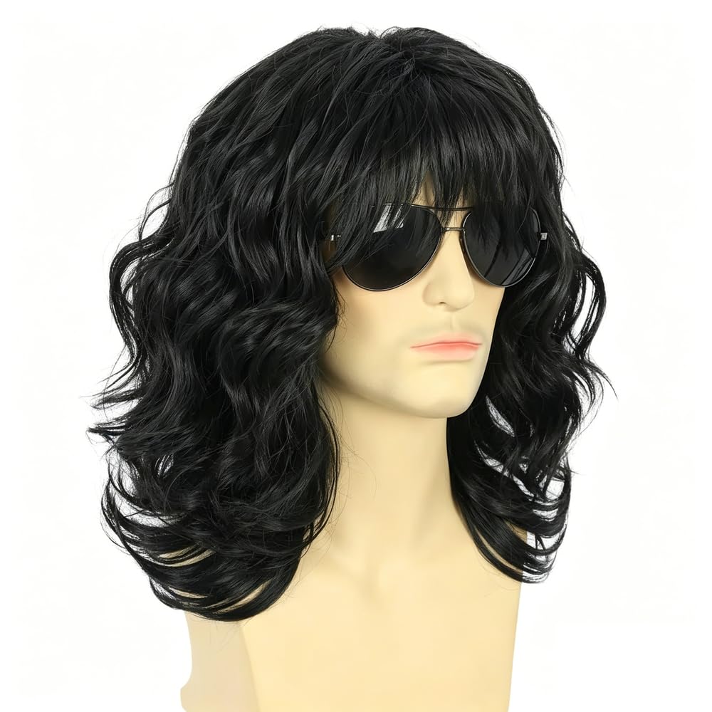Accesorios Pelucas Peluca Pelo Rizado Onda Larga Negra Para Hombres Y Mujeres Para Pelucas Uso Diario Fiesta Coplay
