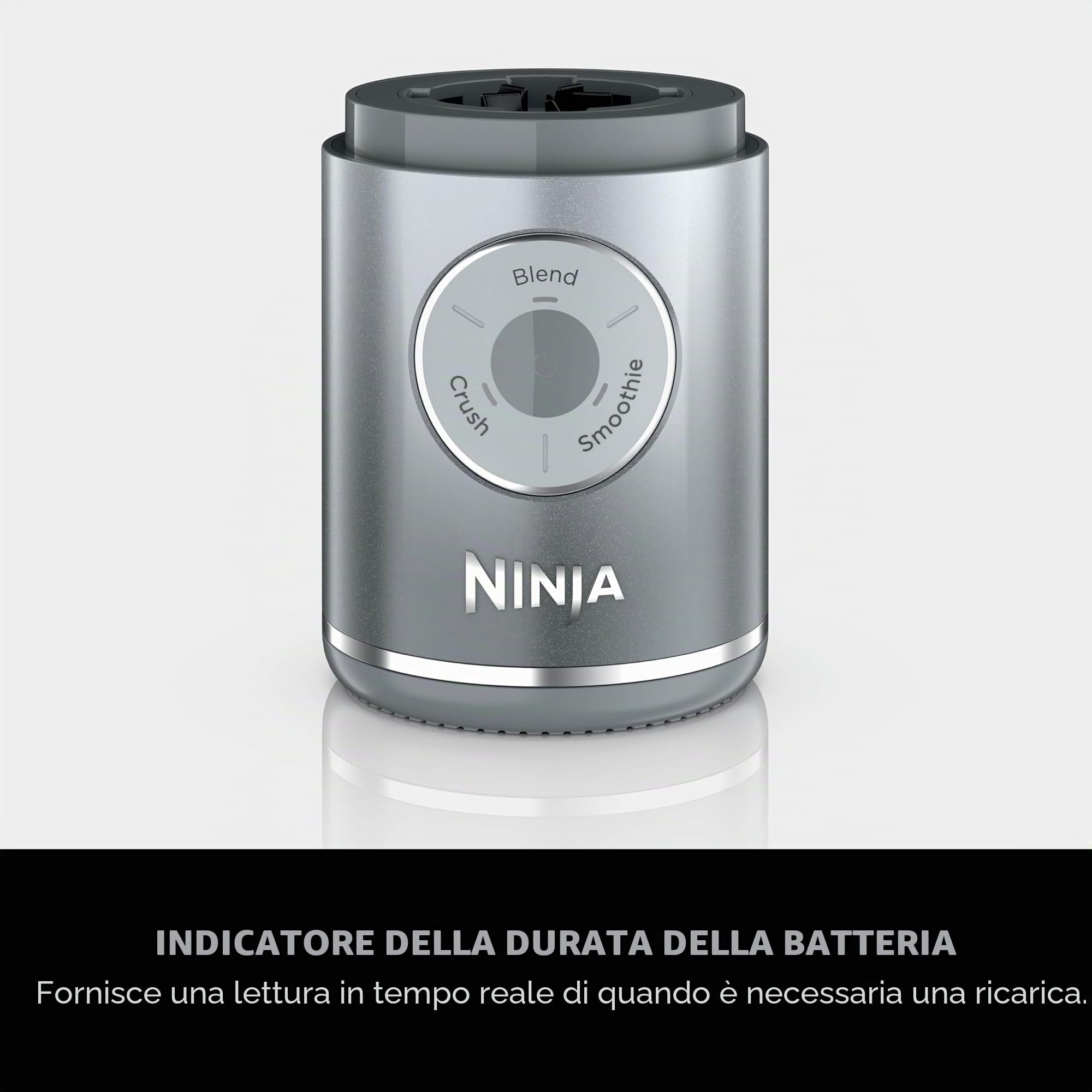 Ninja Blast Max BC251UKLS - Frullatore portatile, 570 ml, batteria ricaricabile, tazza per miscelare e coperchio a prova di perdite, per frullati, frullati proteici, frullati di ghiaccio e frutta