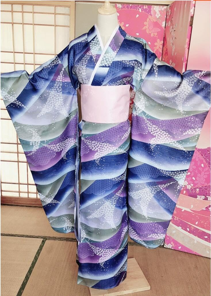 振袖 身丈176cm 裄丈66.5cm M 袷 薔薇 蝶 銀通し 金銀彩 黒 正絹