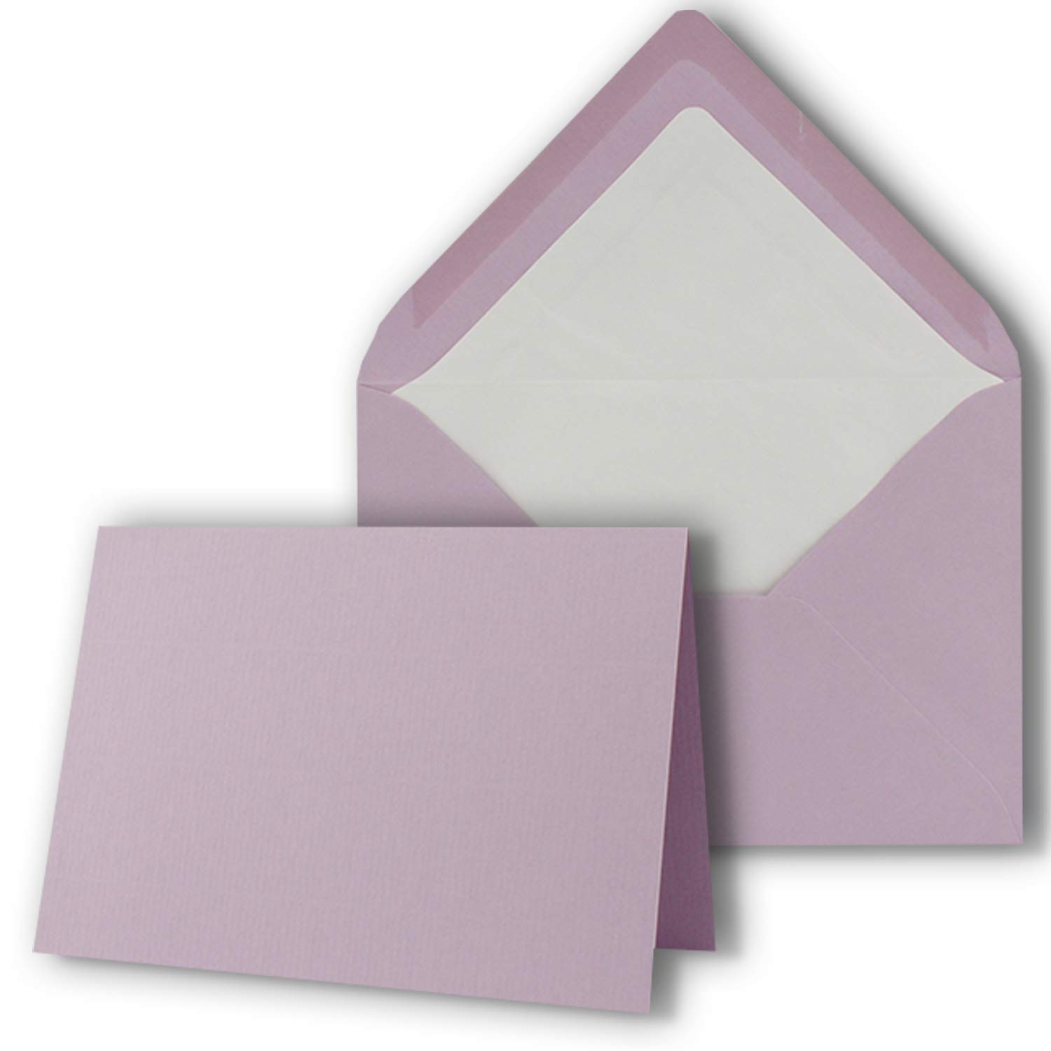 Lot de 1000 cartes avec enveloppes à lettres doublées, nervurées, format B6, orchidée, 12 x 17 cm, collage humide NEUSER PAPIER