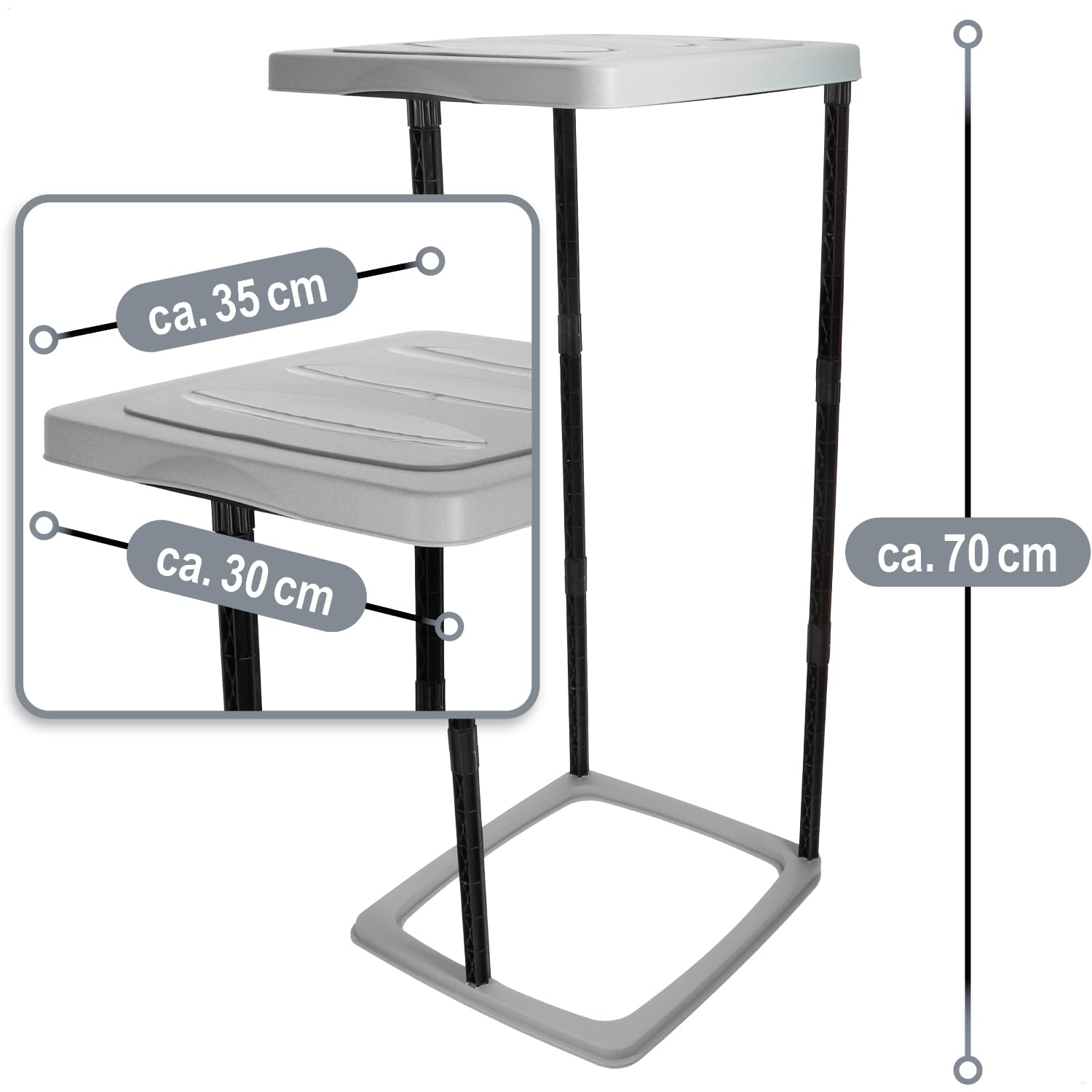 com-four® 2X Supporto per Sacco della Spazzatura con Coperchio – Smistatore 60 L per casa, Giardino, Officina e Campeggio – Portasacco Regolabile [Variante Casuale] (2X - Color Pastello)
