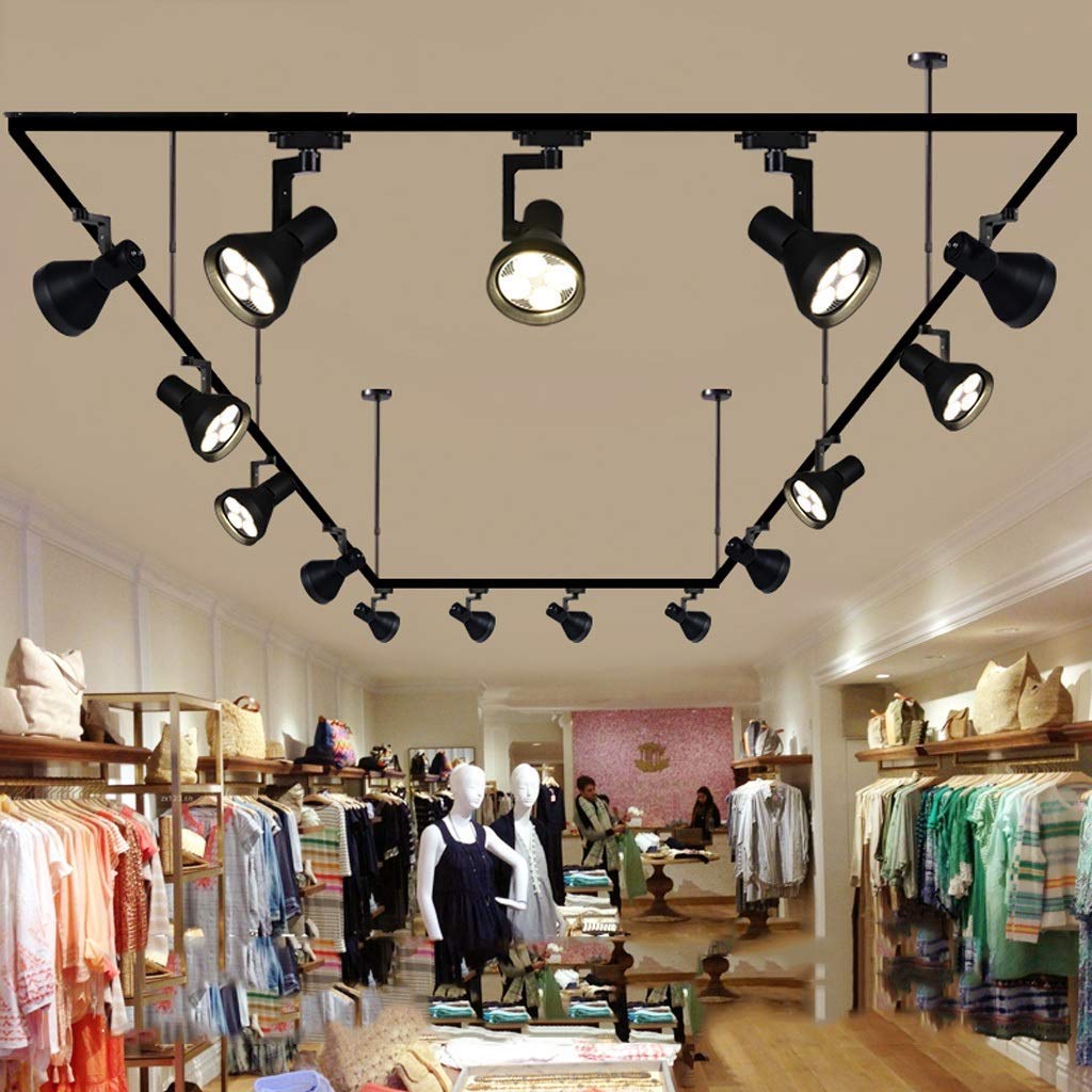 Illuminazione a binario, Faretto a soffitto Faretti a soffitto a parete Faretti a binario a LED Illuminazione per negozi commerciali, Luci per camera da letto del ristorante della cucina (Colore :