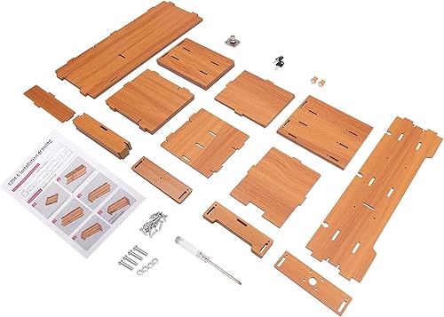 Miniatura 9 de Soporte para monitor con 3 cajones de almacenamiento, soporte para monitor de computadora, estante de computadora con cajones, soporte para monitor