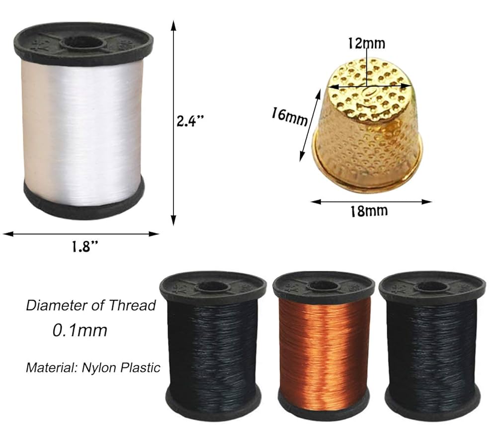 Amazon.co.jp: 手縫いニードル20個+内装用糸+縫製シンブル