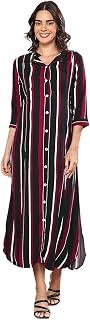 MomToBe Women's Fit and Flare Calf Length Dress Price In India