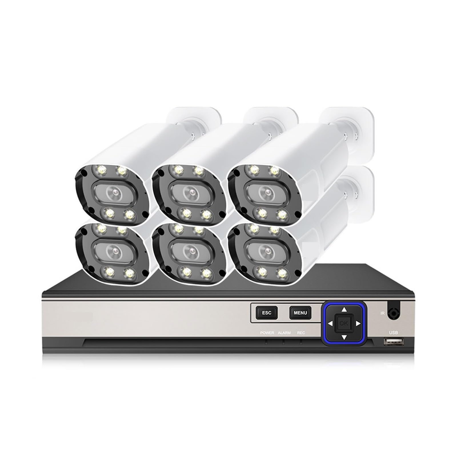 8MP Volle Farbe Nachtsicht Zwei-Wege Audio POE IP Kamera for Home H.265 8ch NVR Kit 5MP POE Video Überwachung Kamera CCTV System (3T,8CH NVR 6pcs Camera)