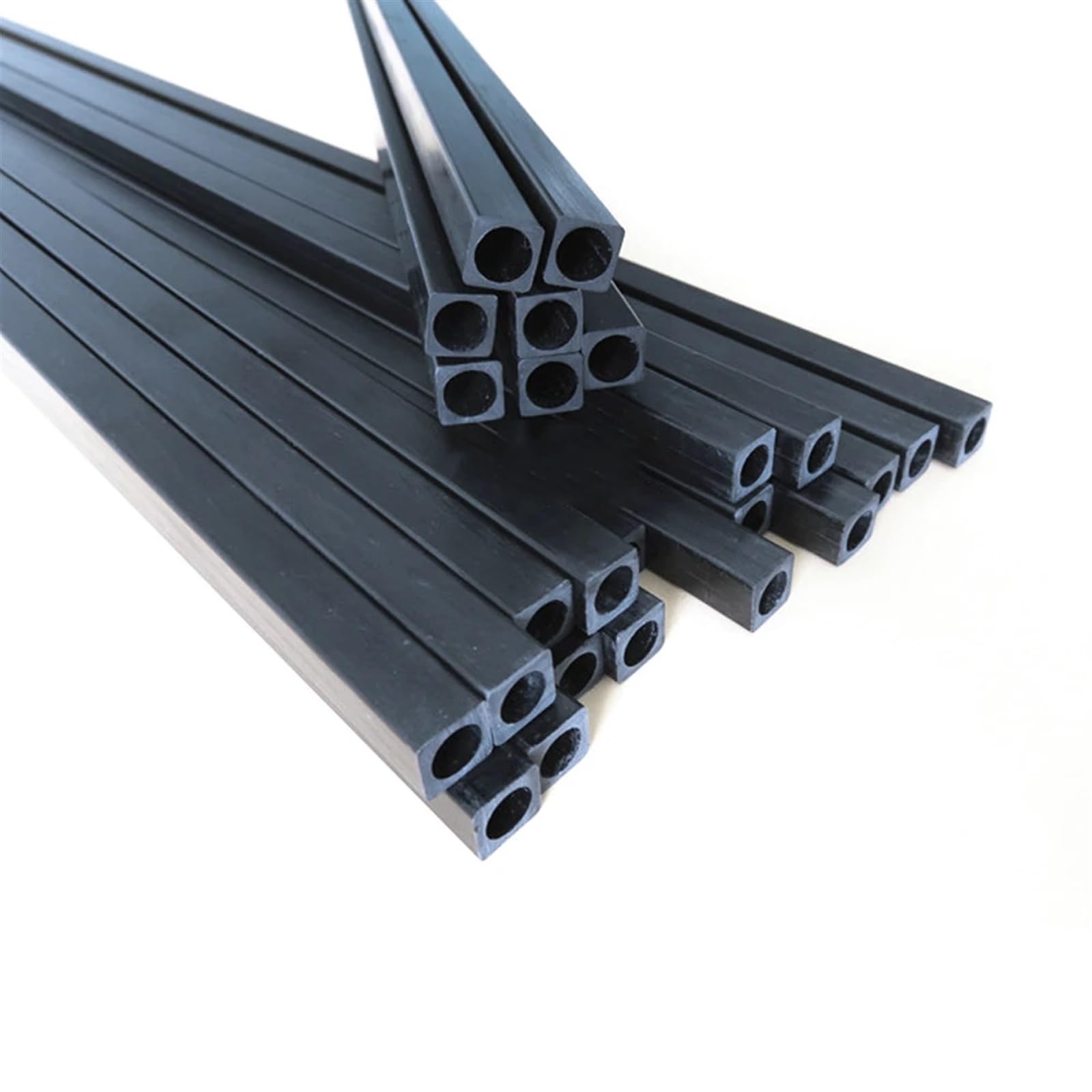 Tubo Cuadrado De Fibra De Carbono Tubo cuadrado de fibra carbono 1000 mm longitud, 2 unidades, alta resistencia