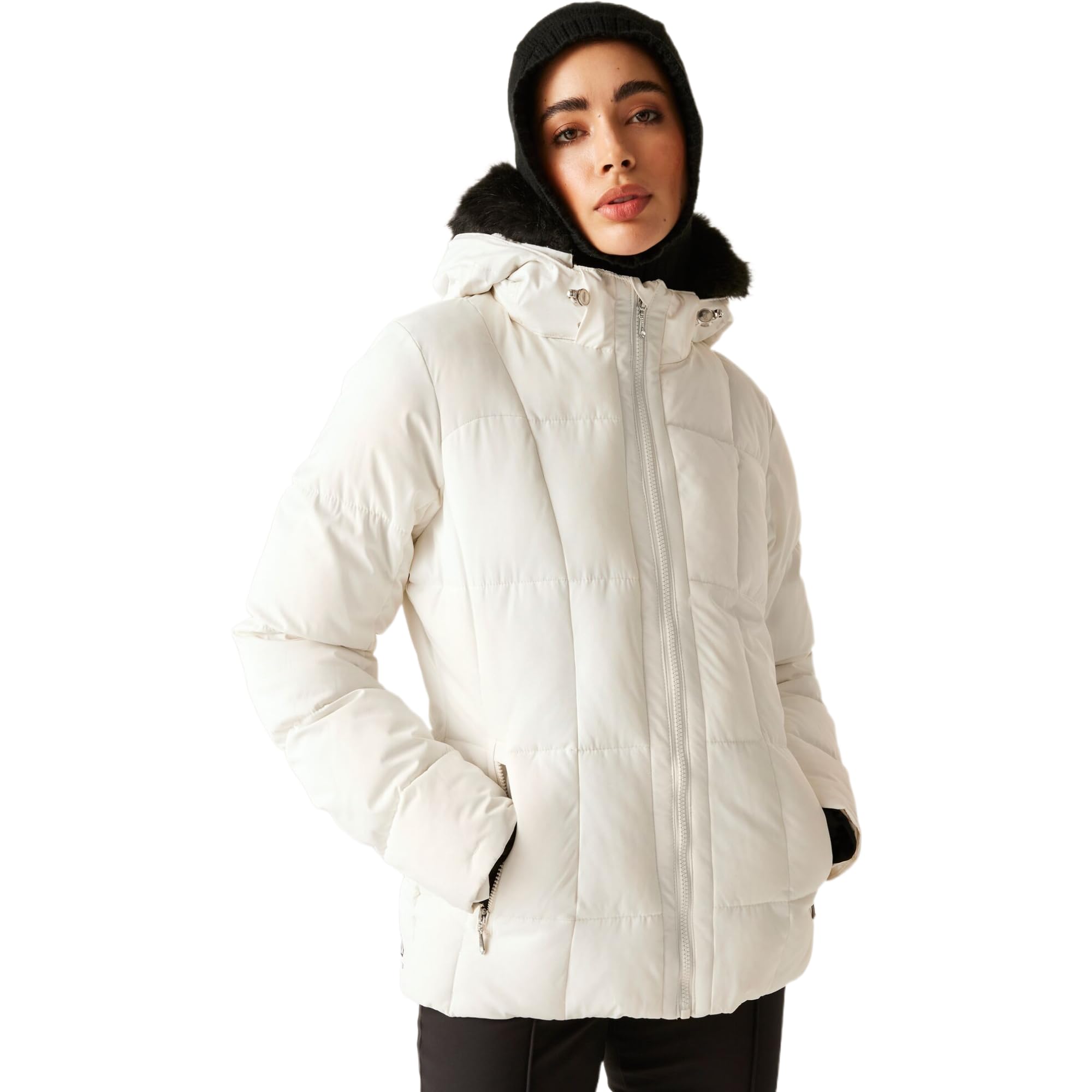 Dare 2B Women's Grey Morn Glamorize Vi Swarovski Crystal Waterproof Insulated Jacket in Size 8, Sports Direct