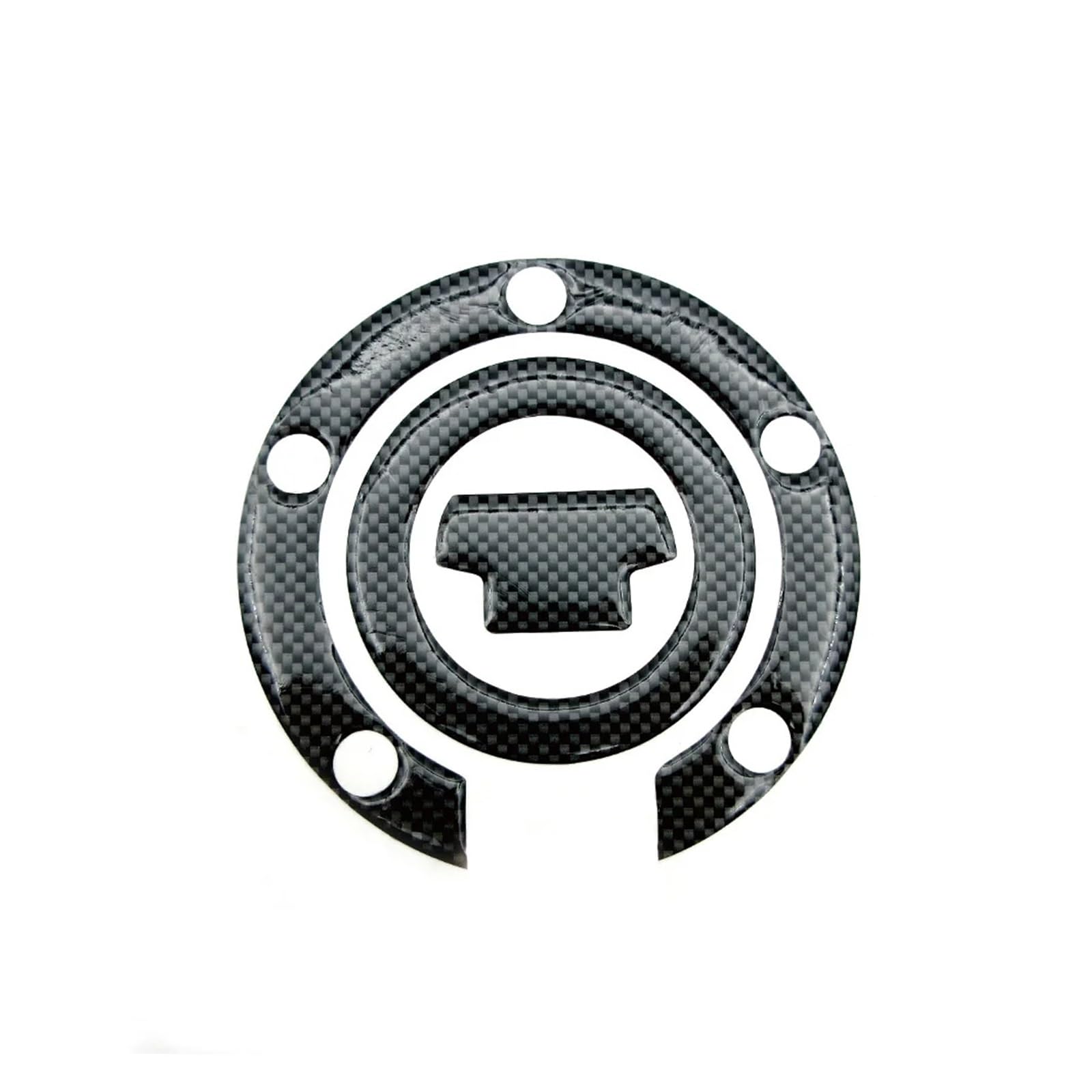 Motorcycle Fuel Gas Oil Cap Tank Pad Tankpad Sticker 1Pcs Carbon Fiber Look for(5 Black)
