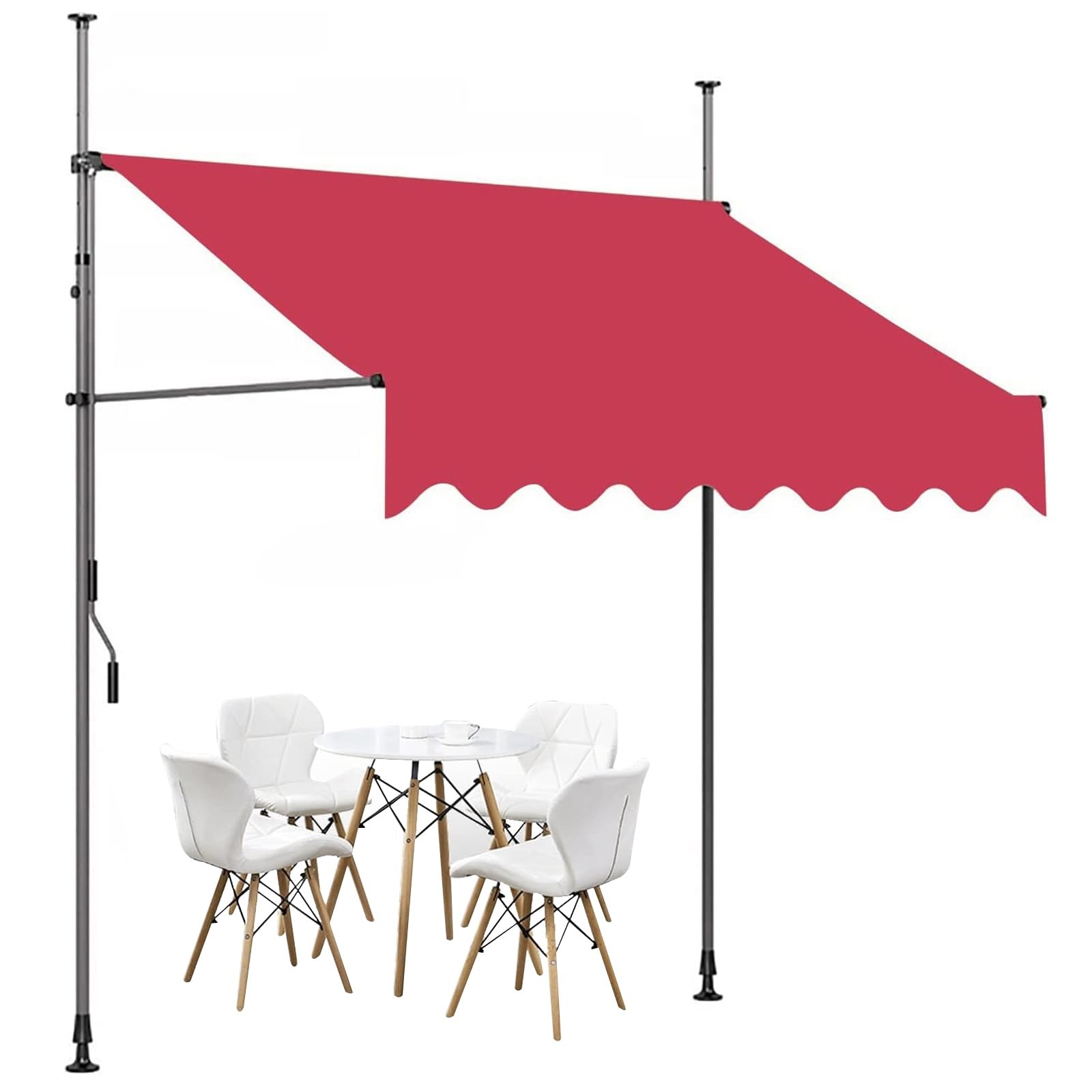 Store banne rétractable manuel pour terrasse et porte avec manivelle réglable