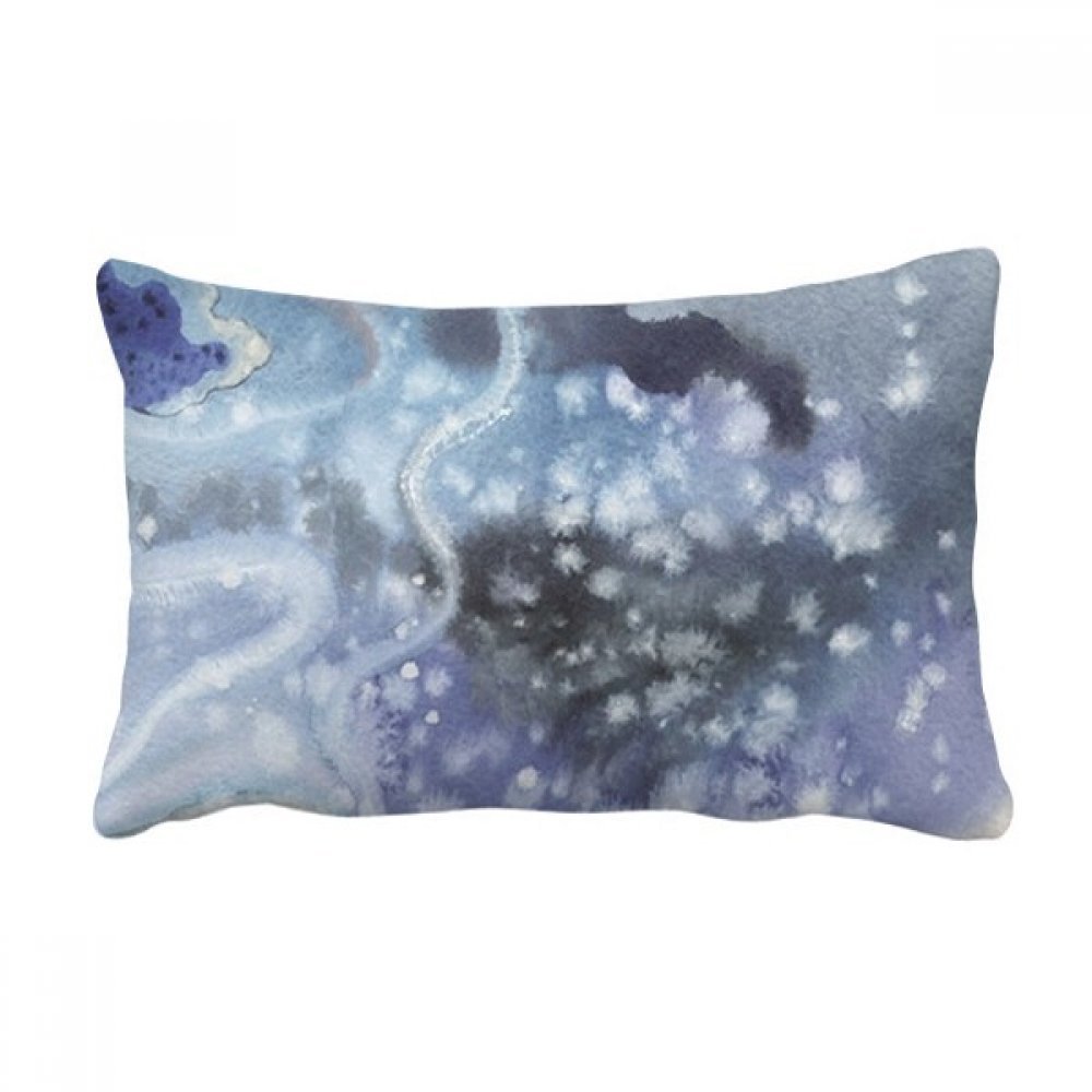 Oreiller lombaire aquarelle multicolore et sa housse déco pour salon moderne