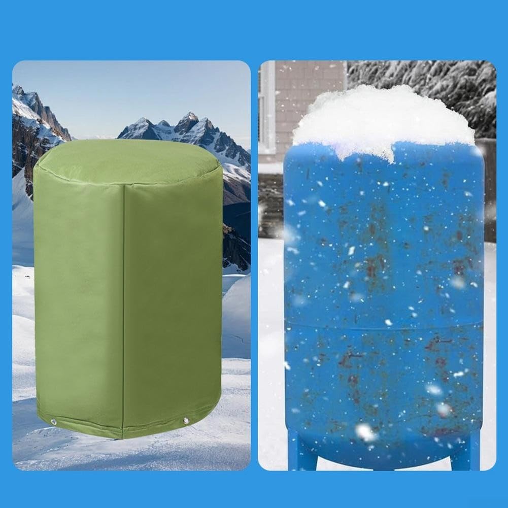 Cubierta para bomba de pozo, 50 x 50 x 86 cm, verde, aislamiento térmico para tanque para exteriores, protección anticongelante resistente a la intemperie de 5 capas, equipo de jardín para todas las