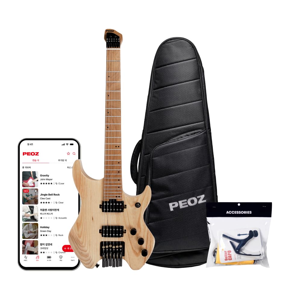 Amazon.co.jp: PEOZ ヘッドレススマートエレキギター 35種類のサウンド