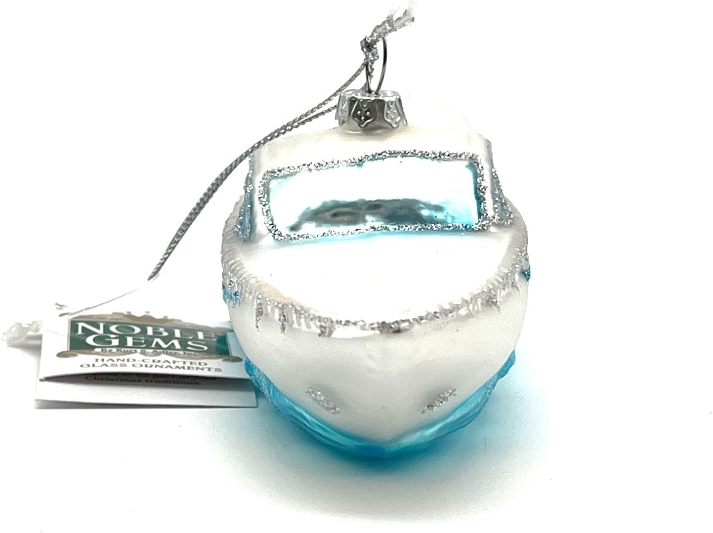 KSA Power Boat Yacht Glass Ornament