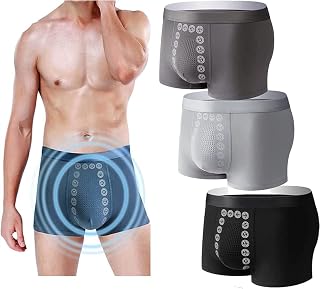 EFT Energy-Field Therapy Men's Underwear, Slimming Underwear (Color : 3pc-a, Size : XX-Large)
