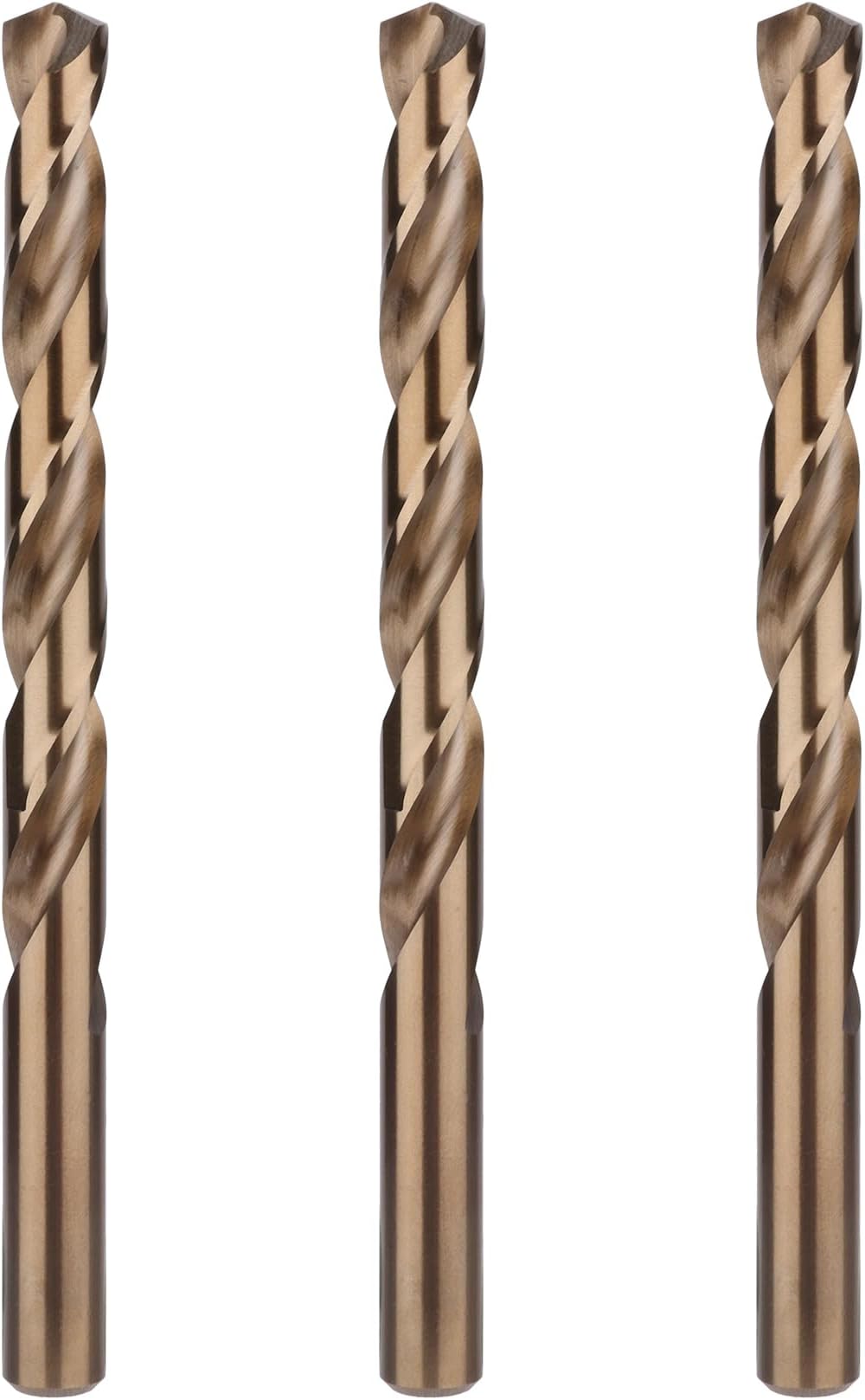 1/2 Inch Cobalt Drill Bit Set, M35 Jobber Length Twist Drill Bits,Suitable for Drilling in Hard Metal, Stainless Steel, Cast Iron,3 Pieces…