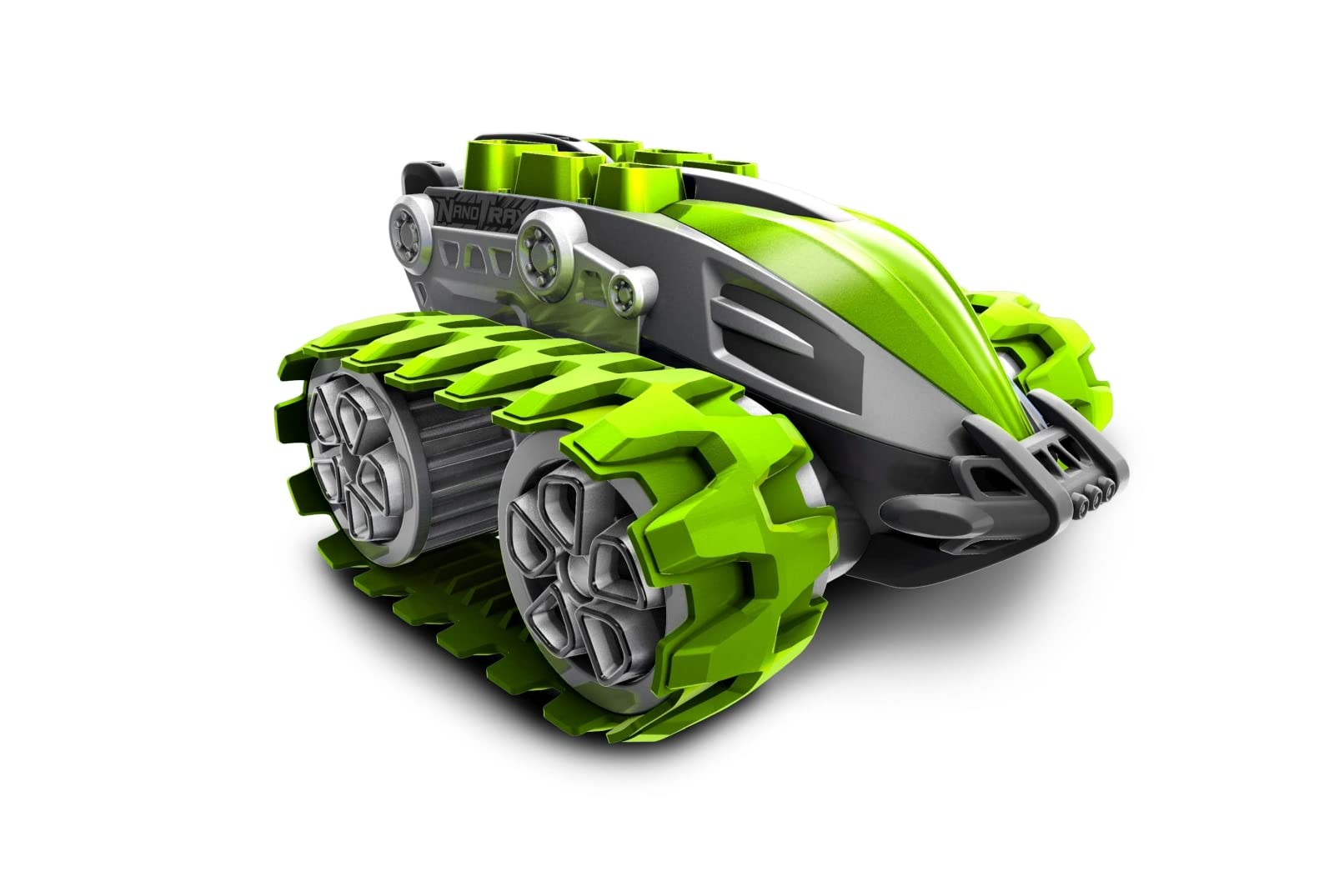Nikko 10181 Nano Trax zdalnie sterowany samochód RC, mini pojazd gąsienicowy offroad, mały czołg z obrotami 360° i fajnymi godzinami, zabawka dla dzieci od 6 lat i dorosłych, ok. 15 cm, zielony
