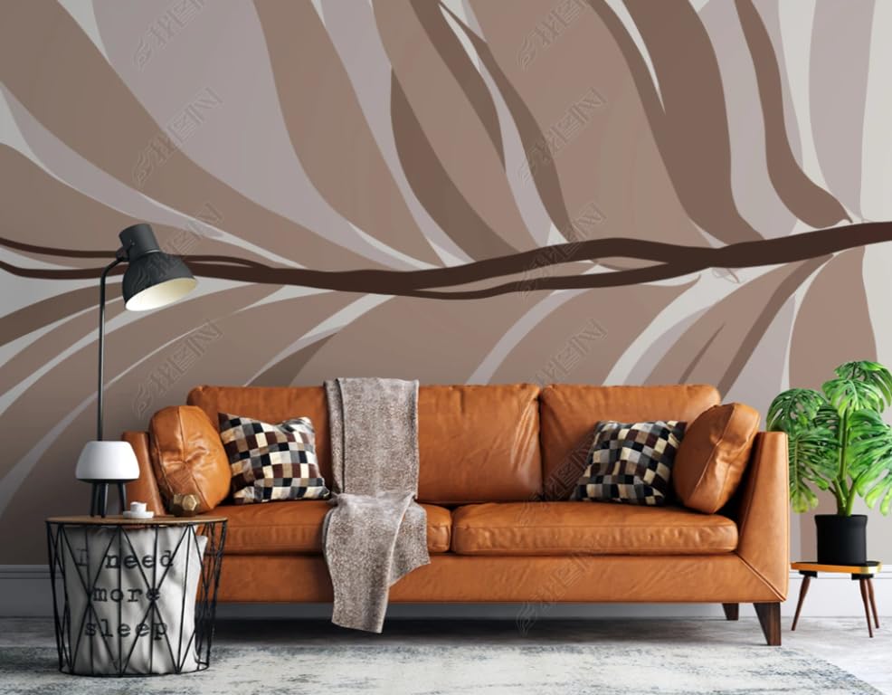 Papier Peint Intissé Feuilles - Poster Géant Mural pour Salon et Chambre 300x210 cm