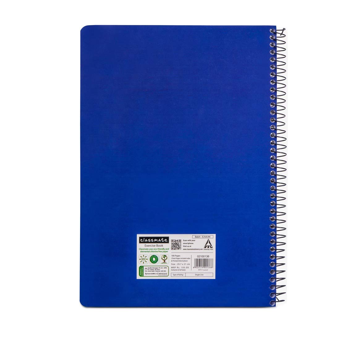 Classmate 2100136 Soft Cover 1 Subject Spiral Binding Selfie Notebook, Single Line, 180 Pages - Image 2 thumbnail