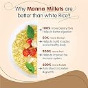 Manna Foxtail Millet 1kg unpolished Natural Grains Kaon/Kang/Kangni/Kakum/Navani/korralu/Korra/Thinai Native Low GI Millet Rice High Protein & More Fibre than white rice 500g (Pack of 2) gallery image
