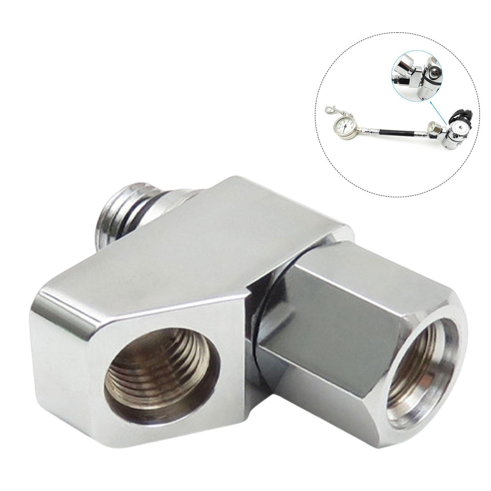 Hochdruck Tauchverteiler, Drehbarer Adapter, Flexibles 360° Zubehör für Tauchausrüstung