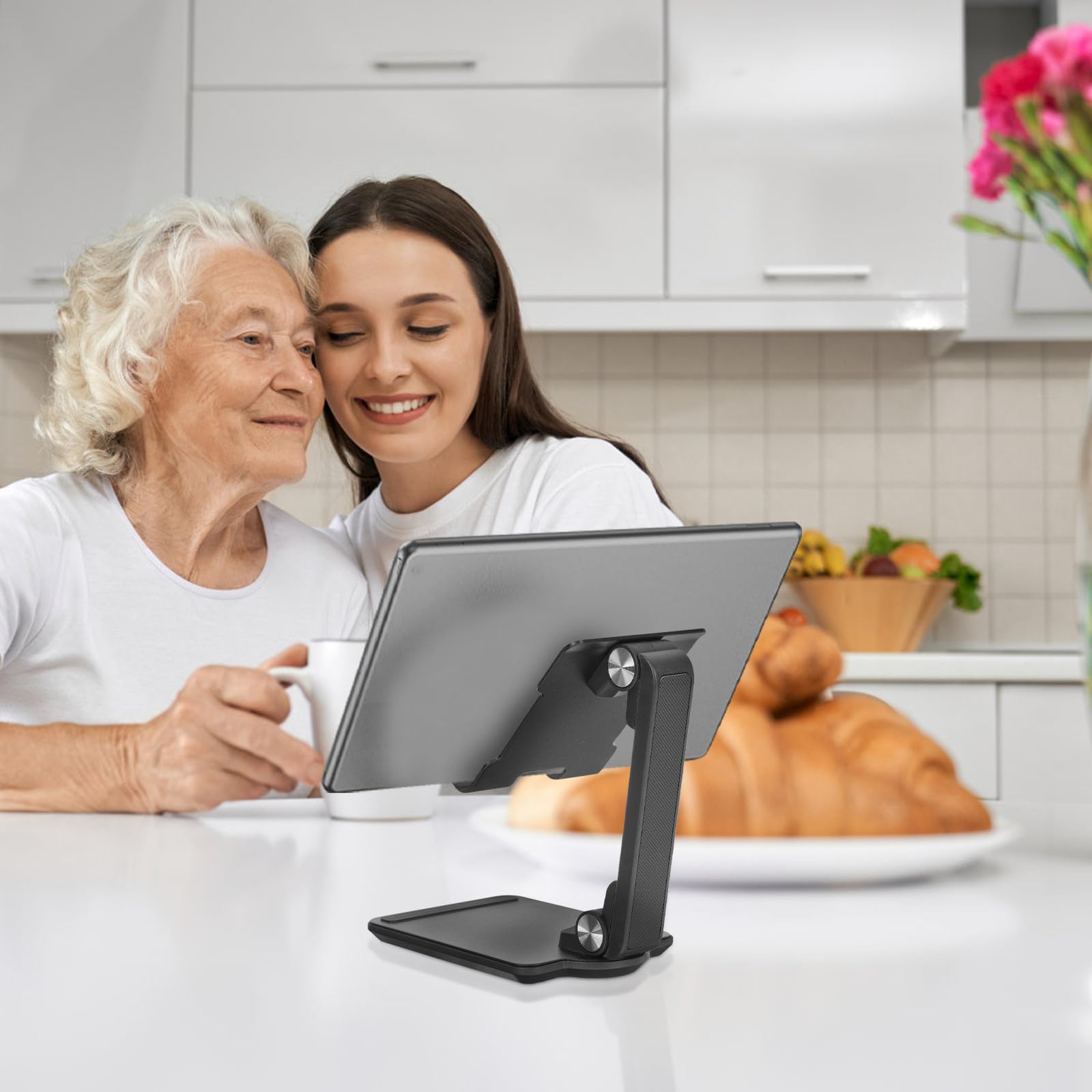 Soporte Portátil Ajustable para Teléfonos Móviles y Tabletas de Aleación de Aluminio, Diseño Plegable, Estable y Resistente para Oficina y Viaje