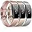 [3 Pack] Soft TPU Bands Compatible with Fitbit Inspire 2 / Fitbit Inspire HR/Fitbit Inspire/Fitbit Ace 2 Wristbands Sports Waterproof Straps for Fitbit Inspire HR (01 Rose Gold/Gold/Silver, Large)
