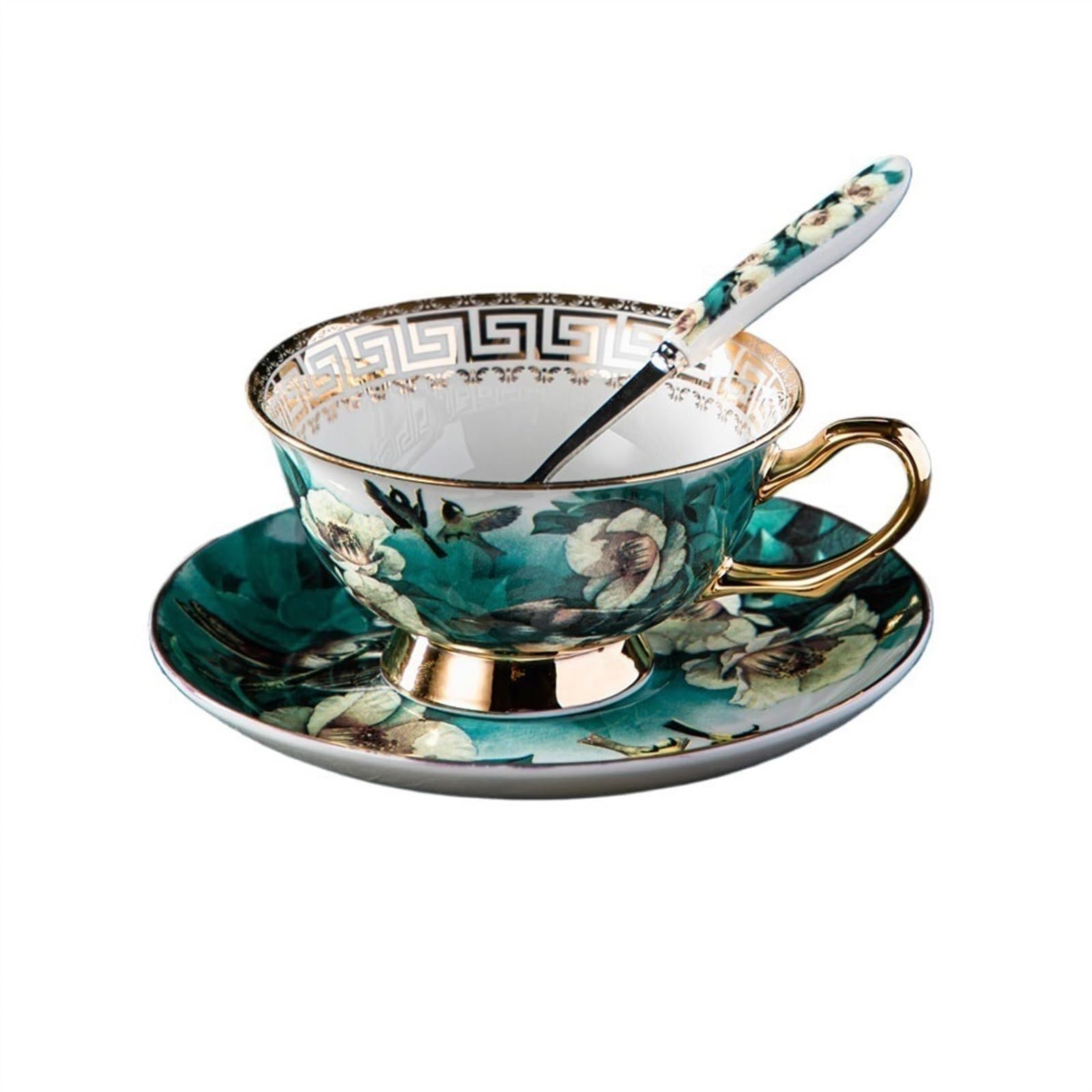 kubki do kawy wykwintne europejskie luksusowe popołudniowa herbata zestaw ceramiczne filiżanki do kawy wysokiej jakości kubki i spodki z porcelany kostnej świąteczne prezenty