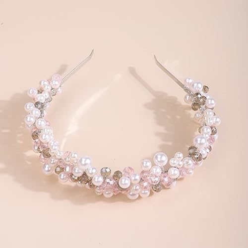 Miniatura 4 de Xerling Tiara y corona de cristal azul para niñas, diadema plateada, novia, boda, graduación, accesorios para el cabello, diadema de princesa