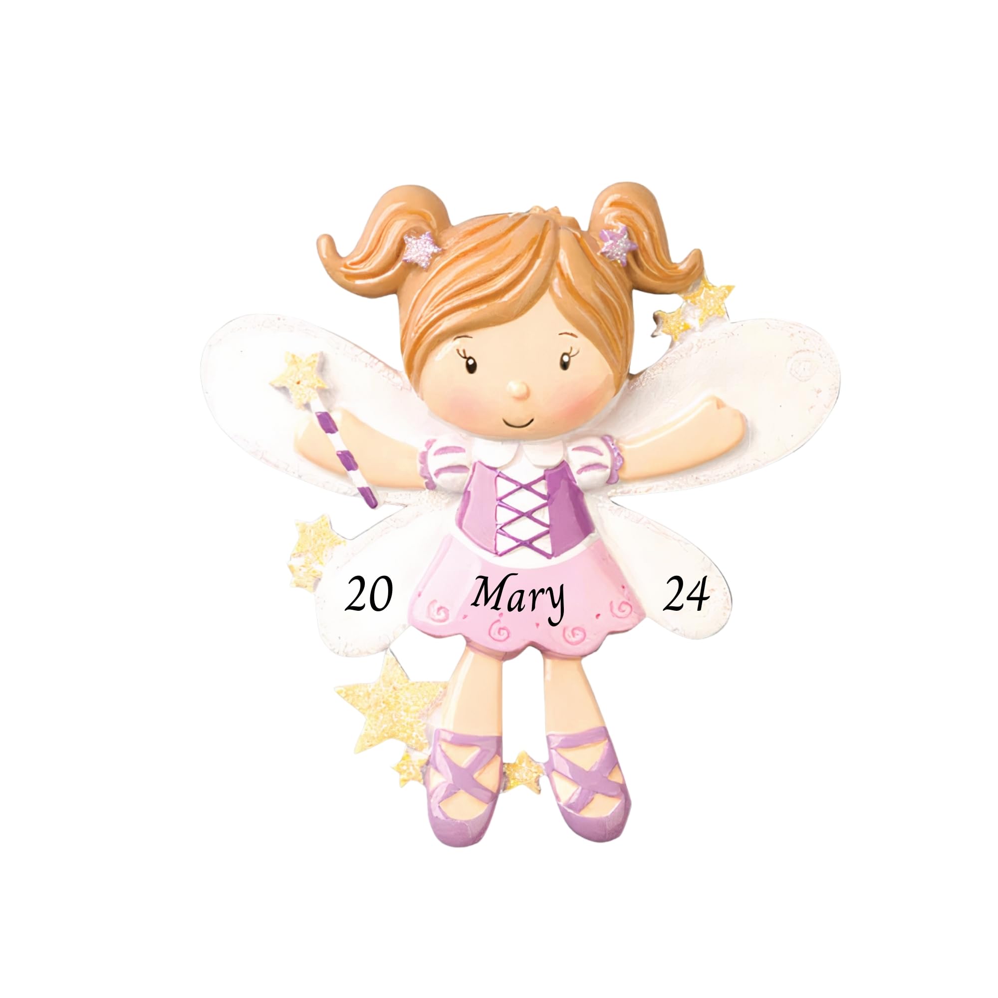 Lydia Gifts 2024 Personalized Christmas Tree Ornament for Girls - Fairy Customized Ornament-Keepsake for Kids-Free Customization