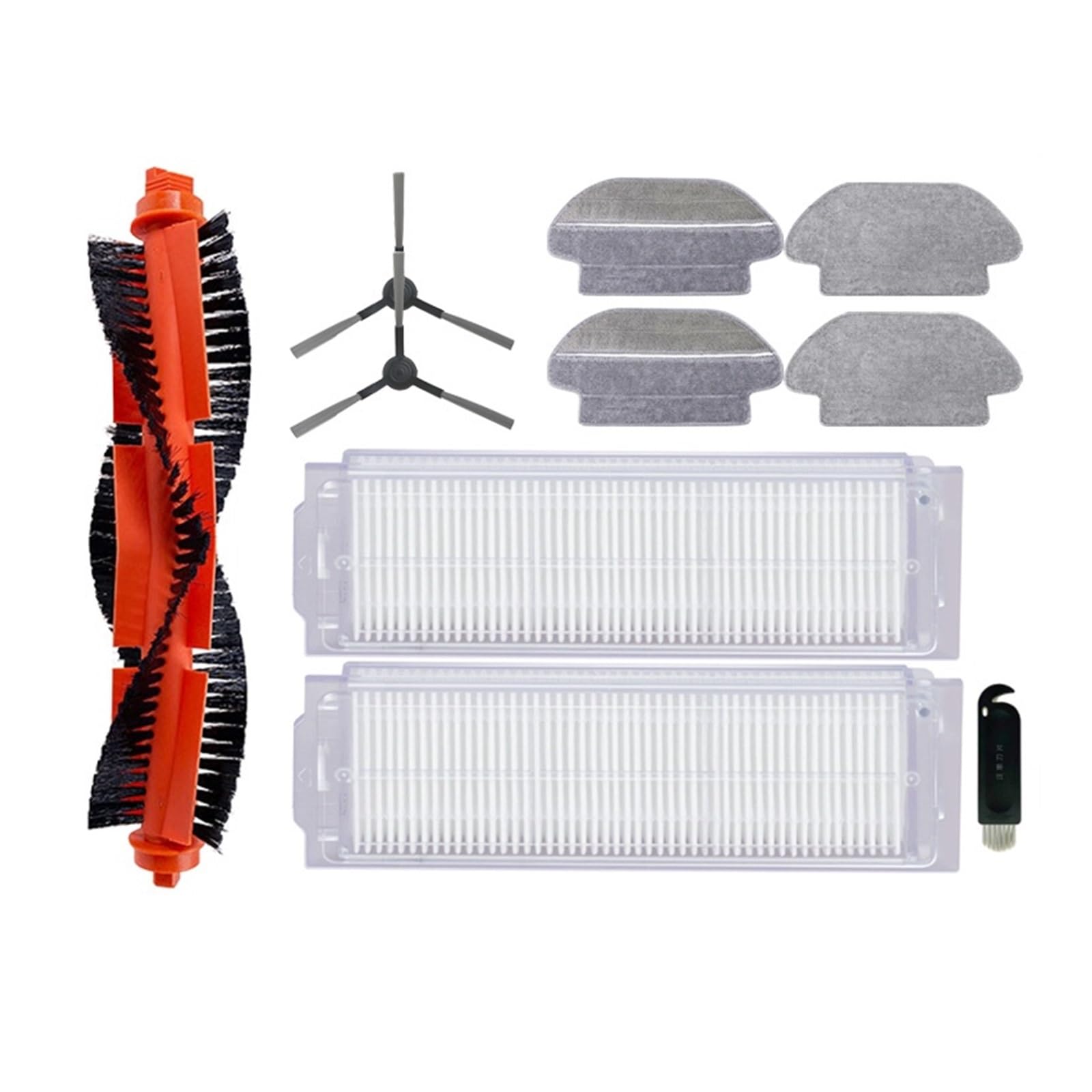 ZeAda Main Side Brush Hepa Filter Mop Rag Replacement,Compatible for Xiaomi,Compatible for Viomi V2 Max Robot Vacuum Cleaner V-RVCLM24B Spare Parts Accessories (Color : Set 3)