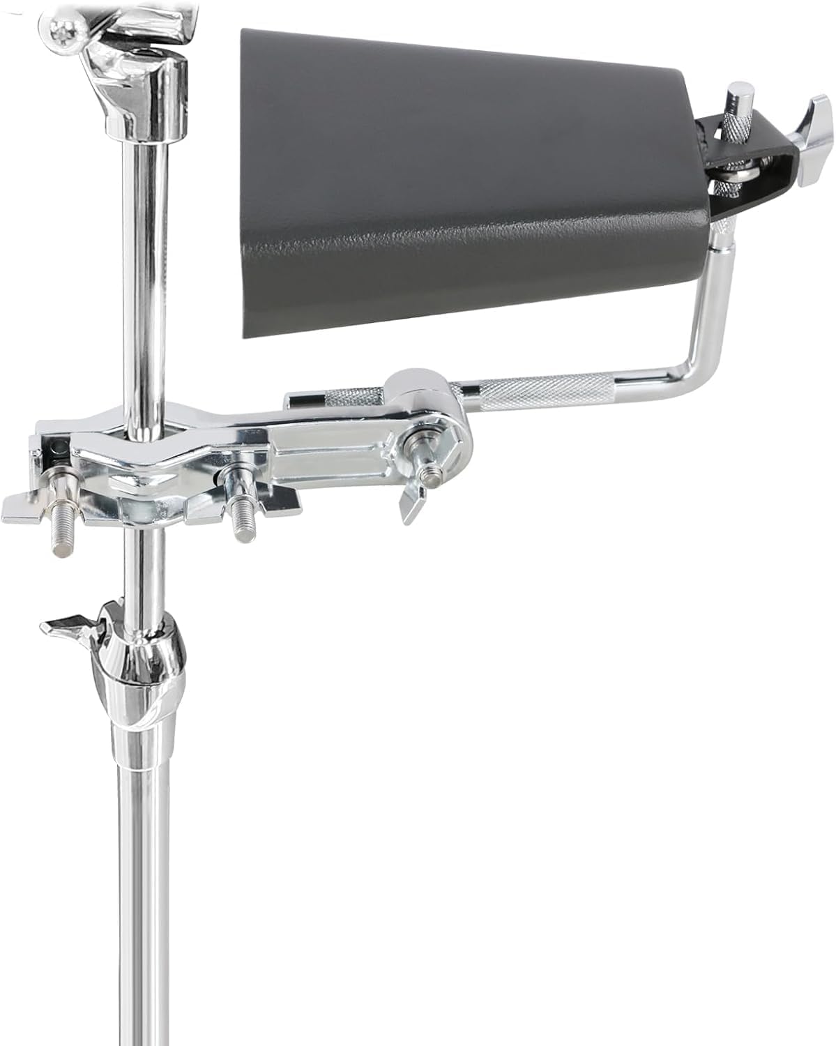 Eastrock 7 inch Metal Steel Cow Bells and Cowbell Clamp Noise Makers Hand Percussion L-Rod Mounting Bracket