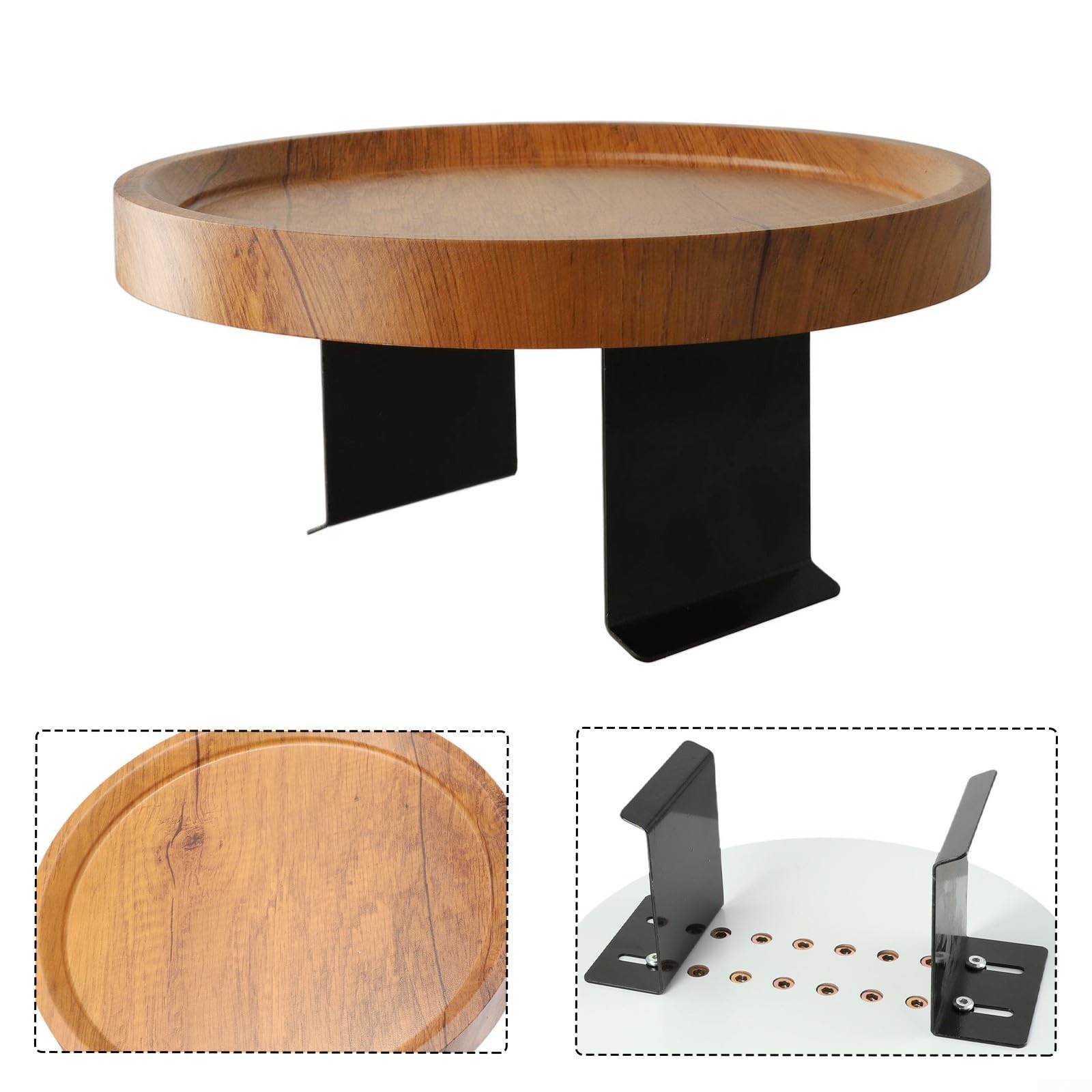 Tavolino in legno di dimensioni comode per la maggior parte dei divani, perfetto per gustare le tue bevande preferite (grigio)