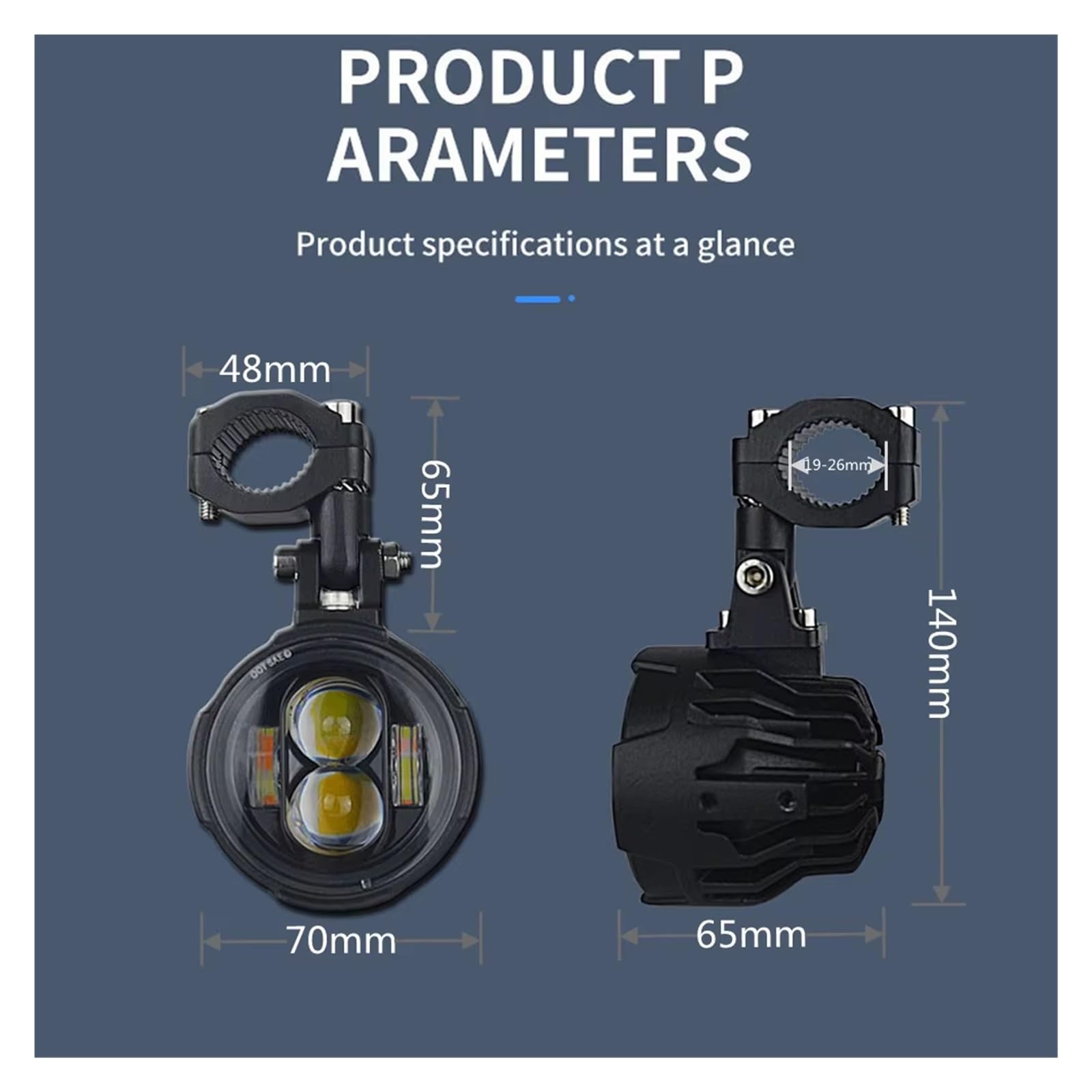 Proyector Moto Faros Delanteros Faros Antiniebla Luz Led Conducción Auxiliar Foco Faro Intermitente Doble Color Farol Moto Lámpara Antiniebla