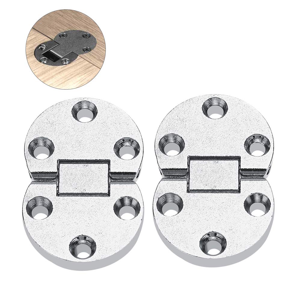 54x35x7mm 2 Pcs Zinc Alloy Table Flap Hinges Mini Self-Supporting Hinge Home Furniture Oval Hardware for Folding Tabletop Desk