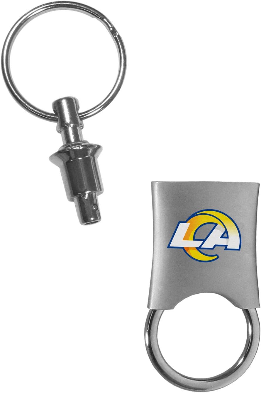Siskiyou Sports NFL Los Angeles Rams Mens Tri-fold Wallet & Valet Key Chain, Black, One Size