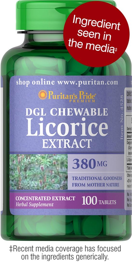 Puritan's Pride 2 Pack of DGL Licorice Extract 380 mg