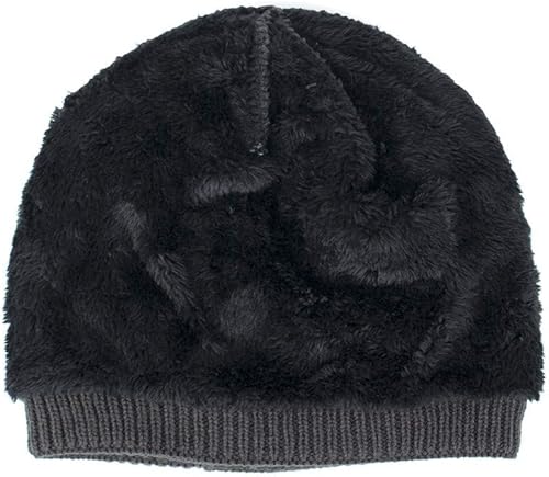 Miniatura 3 de Gorro térmico de invierno para hombre y mujer, unisex, cálido, suave, gorro de punto de gran tamaño con forro polar grueso, sombrero holgado para