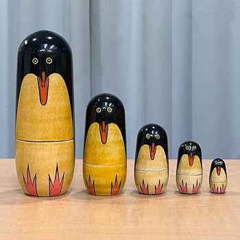 Amazon.co.jp: マトリョーシカ ペンギン 高さ 16cm x 幅 5.5cm