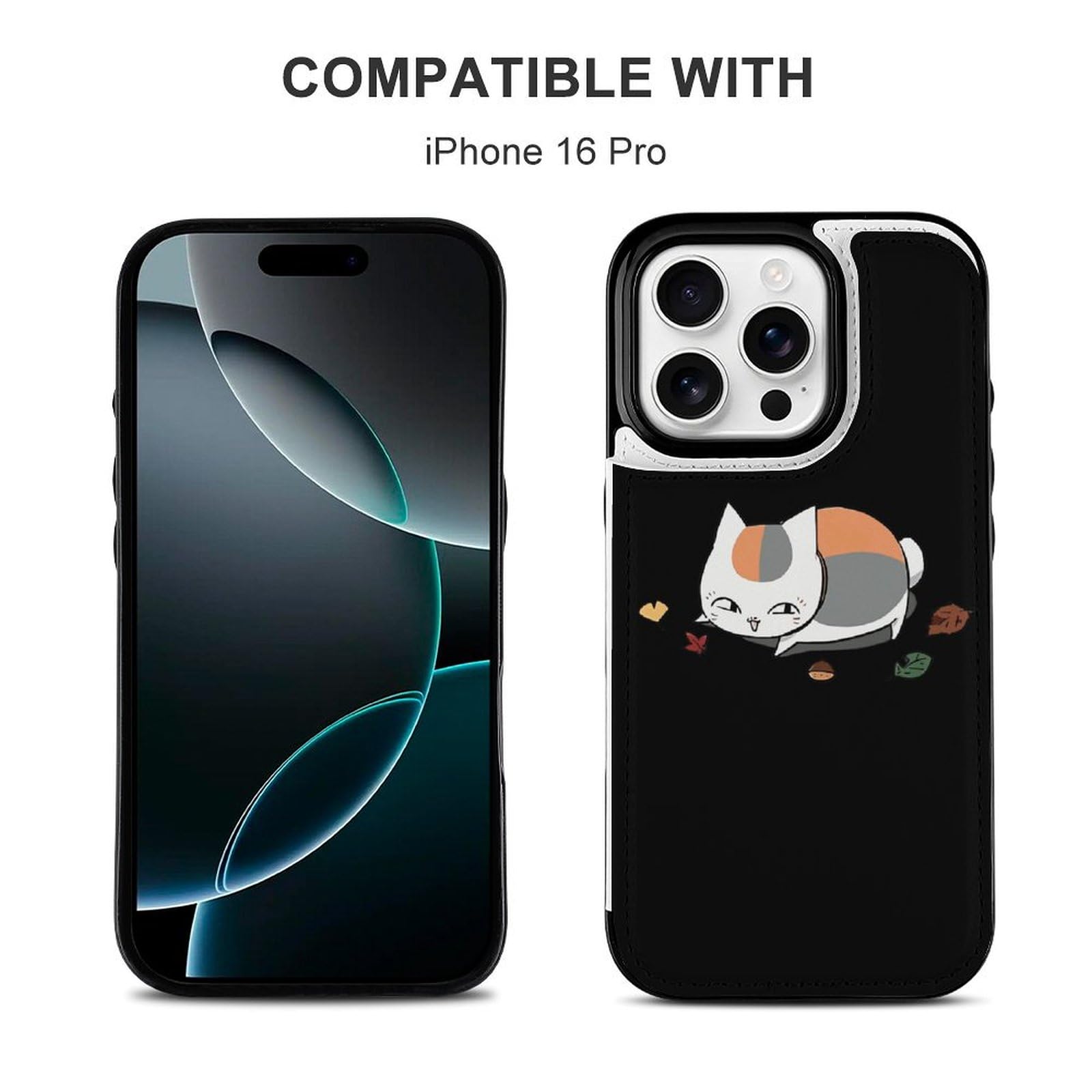 Amazon.co.jp: iPhone16Proケース 手帳型 夏目友人帳 ニャンコ先生 猫 