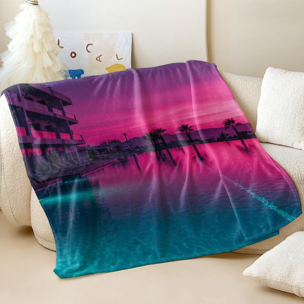 Couverture en flanelle légère anti-froid 200x200 grand plaid imprimé