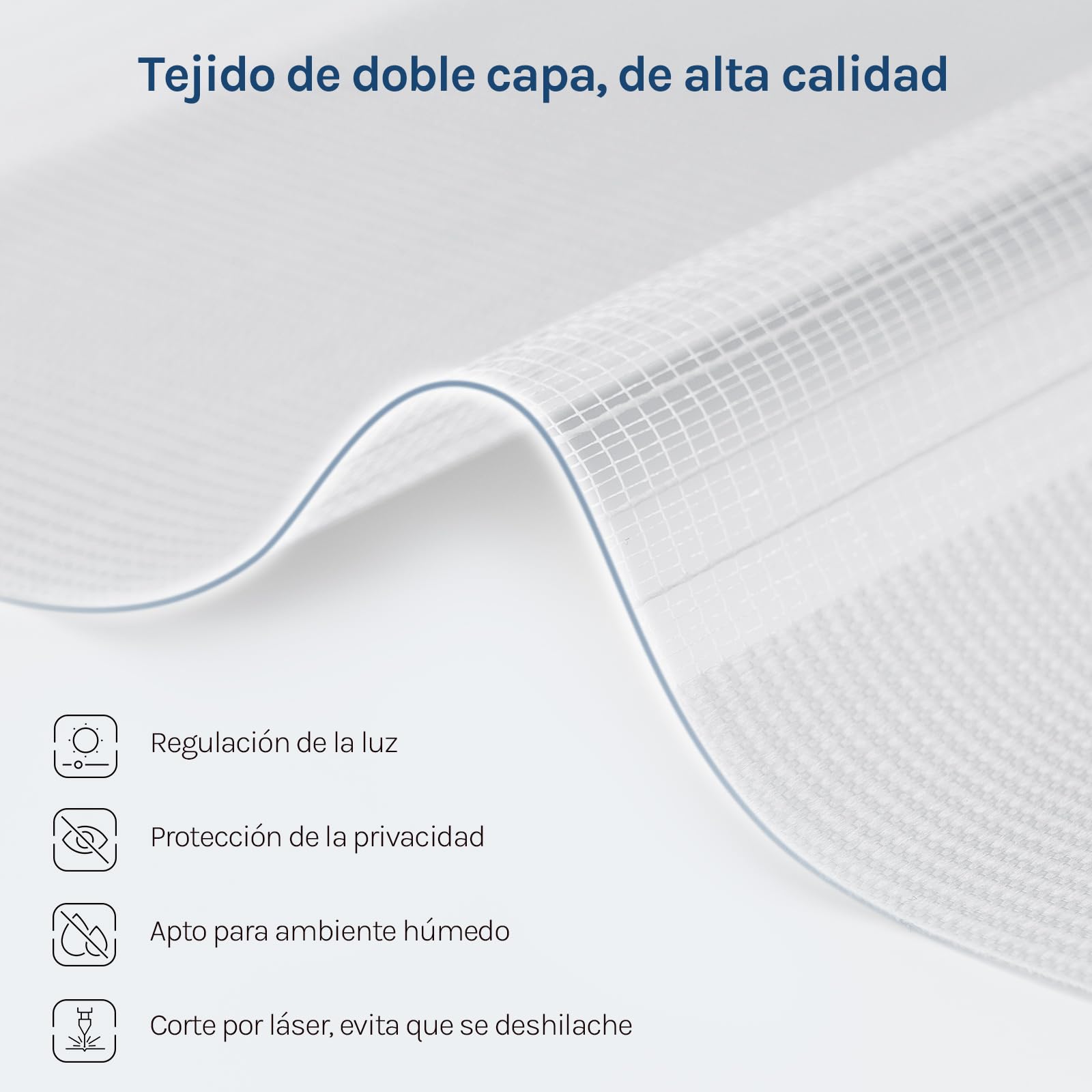 WOLTU Estor Noche y Dia Sin Taladrar, Estor Enrollable Doble