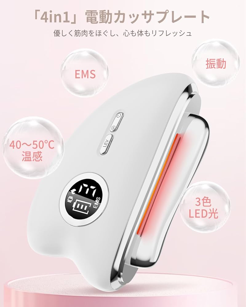 Amazon.co.jp: 【2025人気電動カッサプレート】 Fuoxio 美顔器 EMS微
