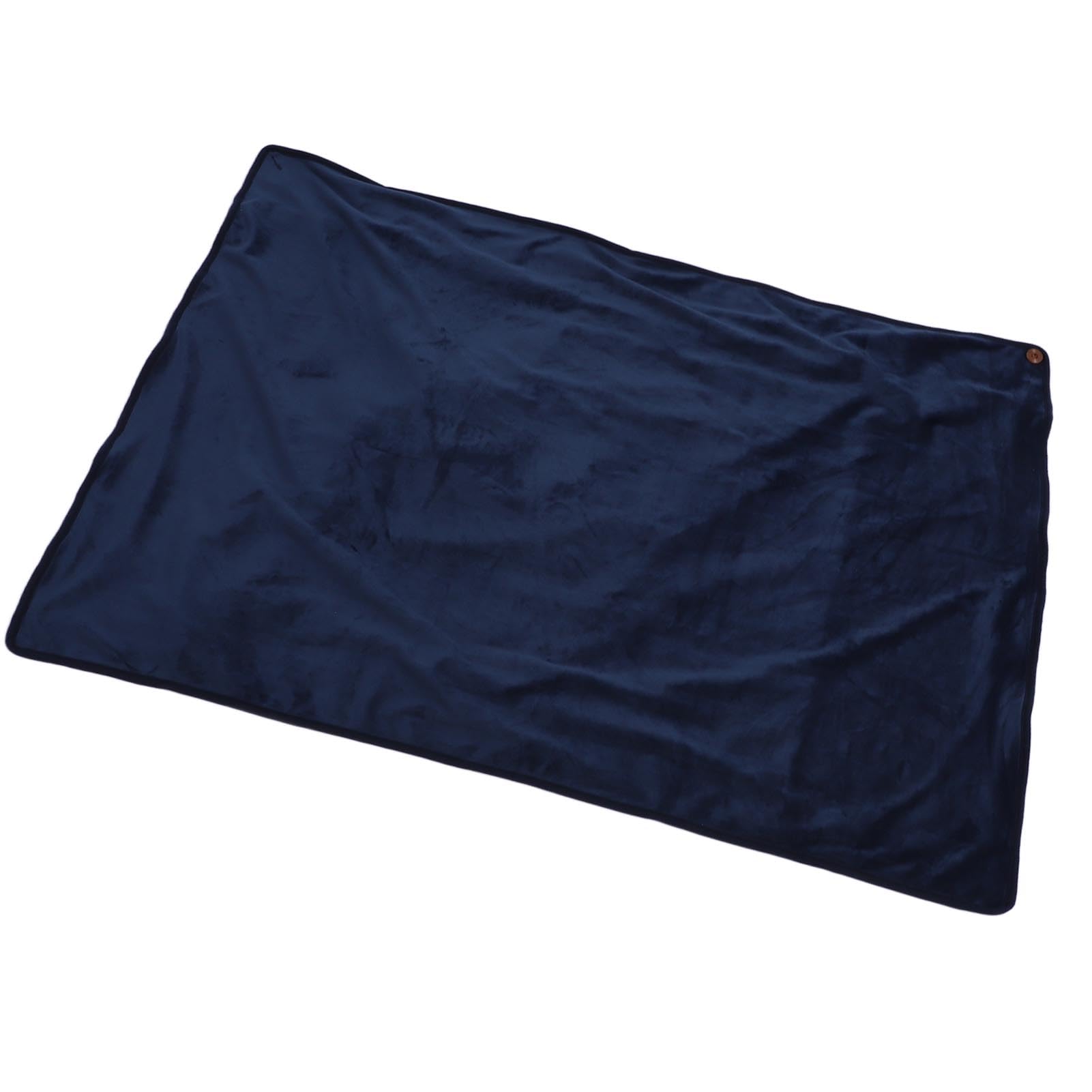 Heating Blanket, Multifunctional Adjustable Temperature Control USB Electric Heated Blanket Throw, for Camping, Fishing with Portable Power Source (Navy Blue)