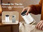 [Applaudissements & 2026 Mise à jour] WEMI Mini Projecteur portable Mini Projecteur Portatif avec WiFi 6 et Bluetooth 5.4 pour Bedroom Smart Movie pour iPhone Téléphone portable Android OptiBarrel 500